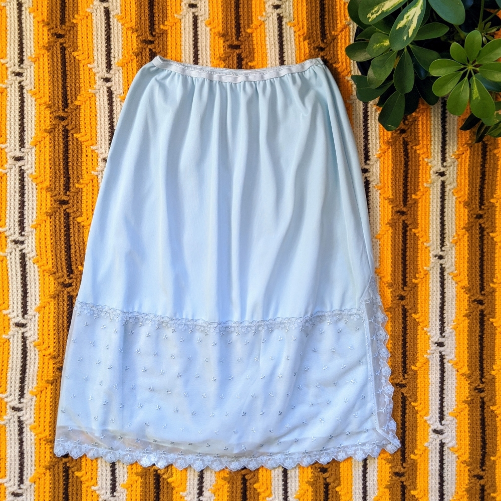 Vintage Baby Blue Slip